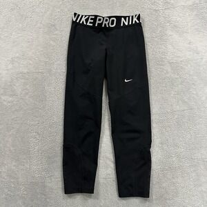 Nike Pro Tight Pullon Leggings Active Pants Women Medium Black Gym Jogging